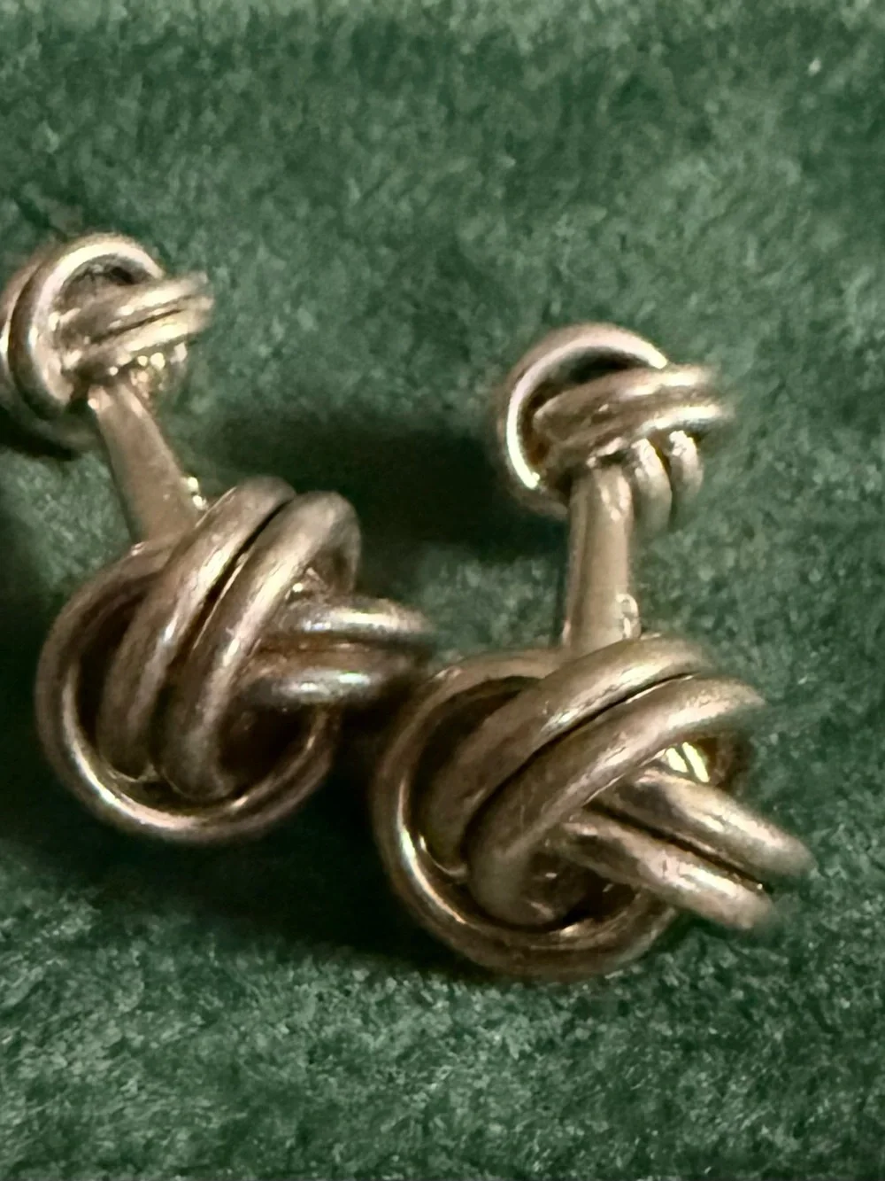 Sterling Silver Knot Cufflinks - Silver